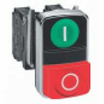 Головка кнопки тройная, с маркировкой сверху "+" на зеленом фоне; снизу "-" на зеленом фоне; красный СТОП посередине. Harmony Style 4